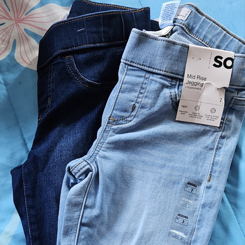 SO Kids Bottoms Jeans - Dark Blue and Light Blue